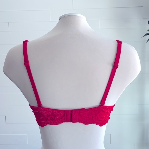 (2/$30) 36C La Senza So Free Full Coverage Red bra w/ goldside hardware - Picture 4 of 8